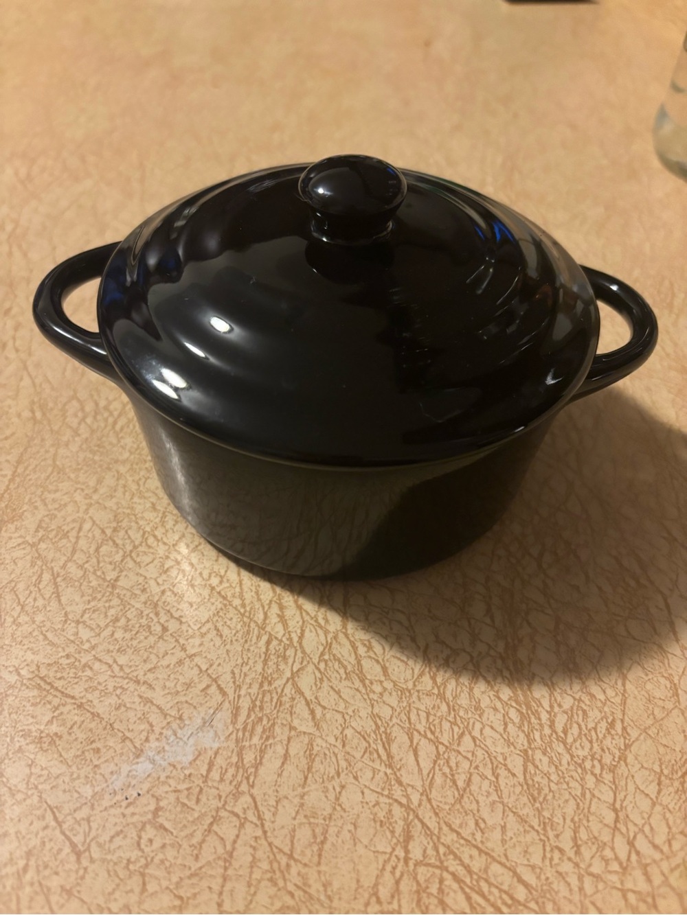 Black Ceramic Covered Casserole Dish